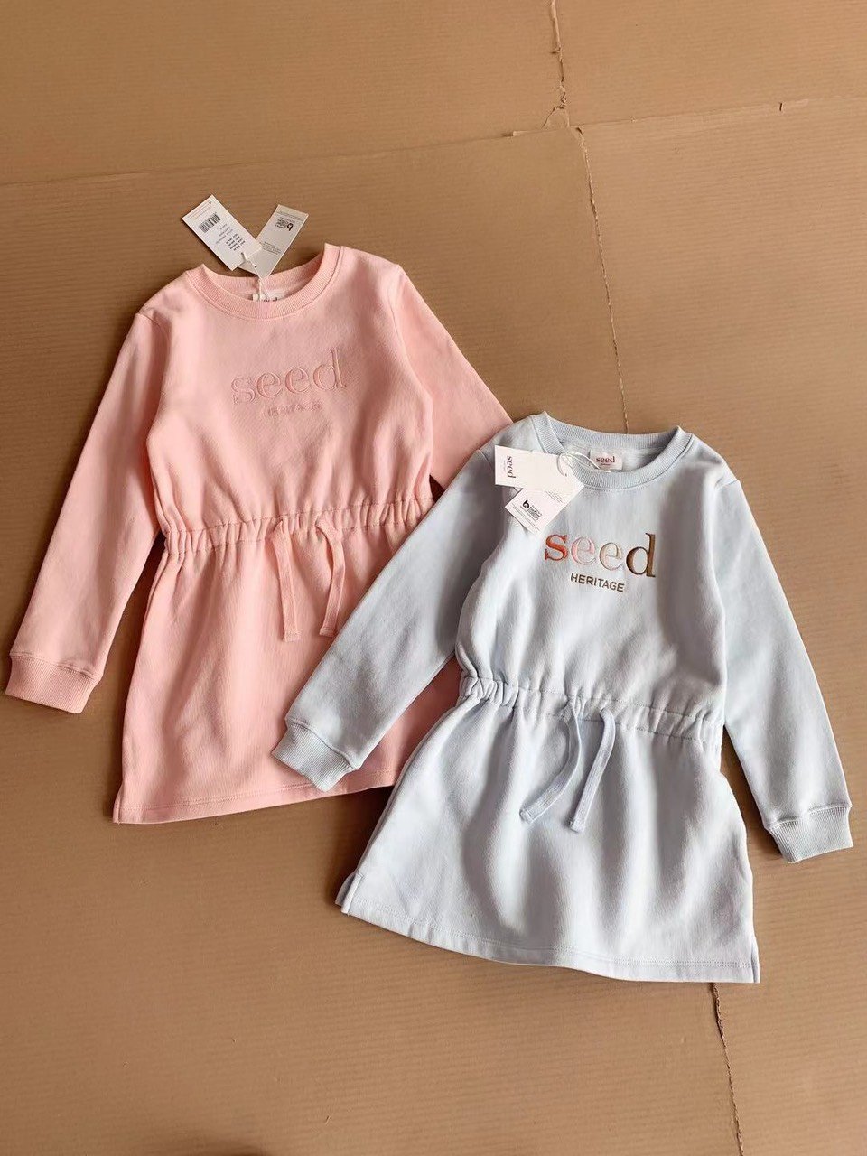 V00107 - Váy nỉ bông chun eo nhiều màu size 12m - 10y