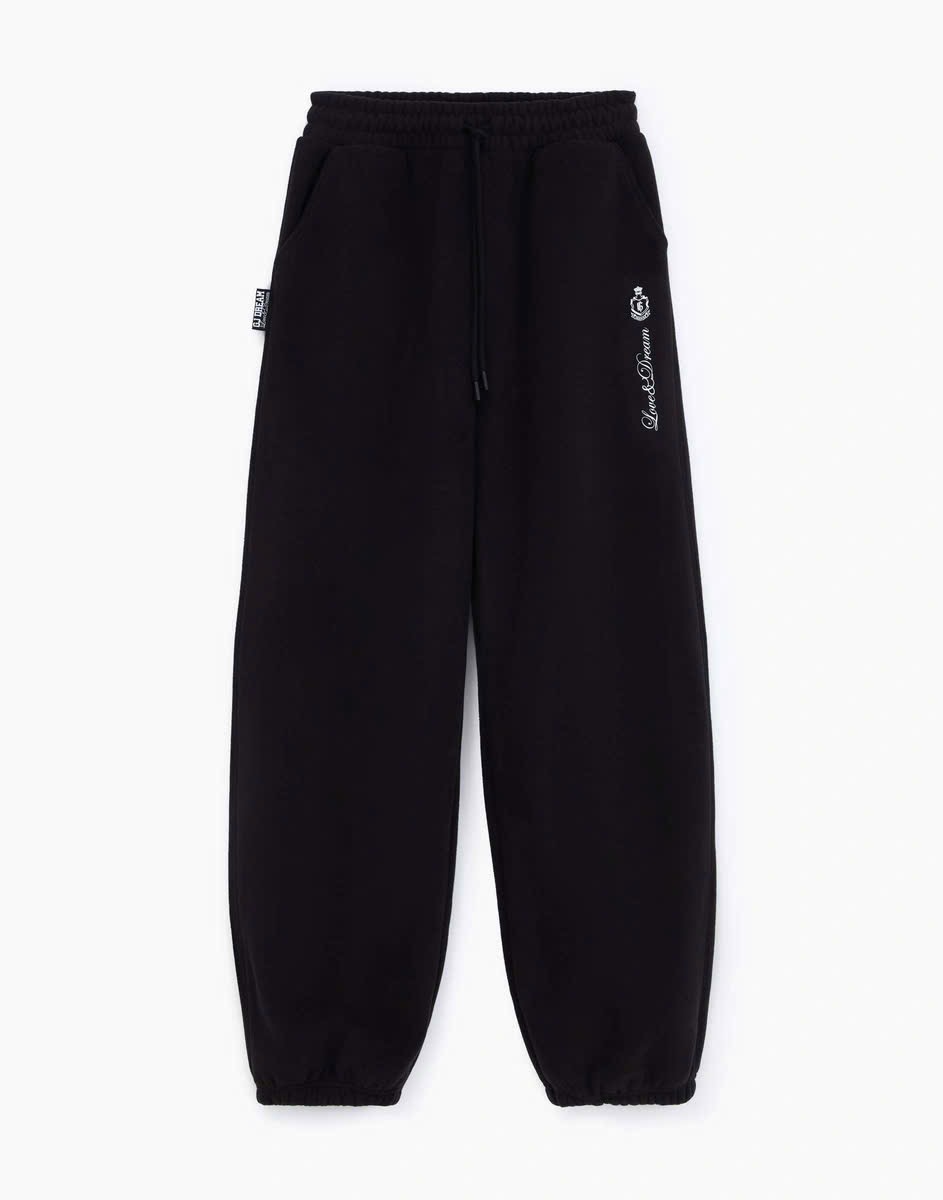 Quần nỉ bệt GGJJ màu đen LOVE & DREAM size 6 - 14y