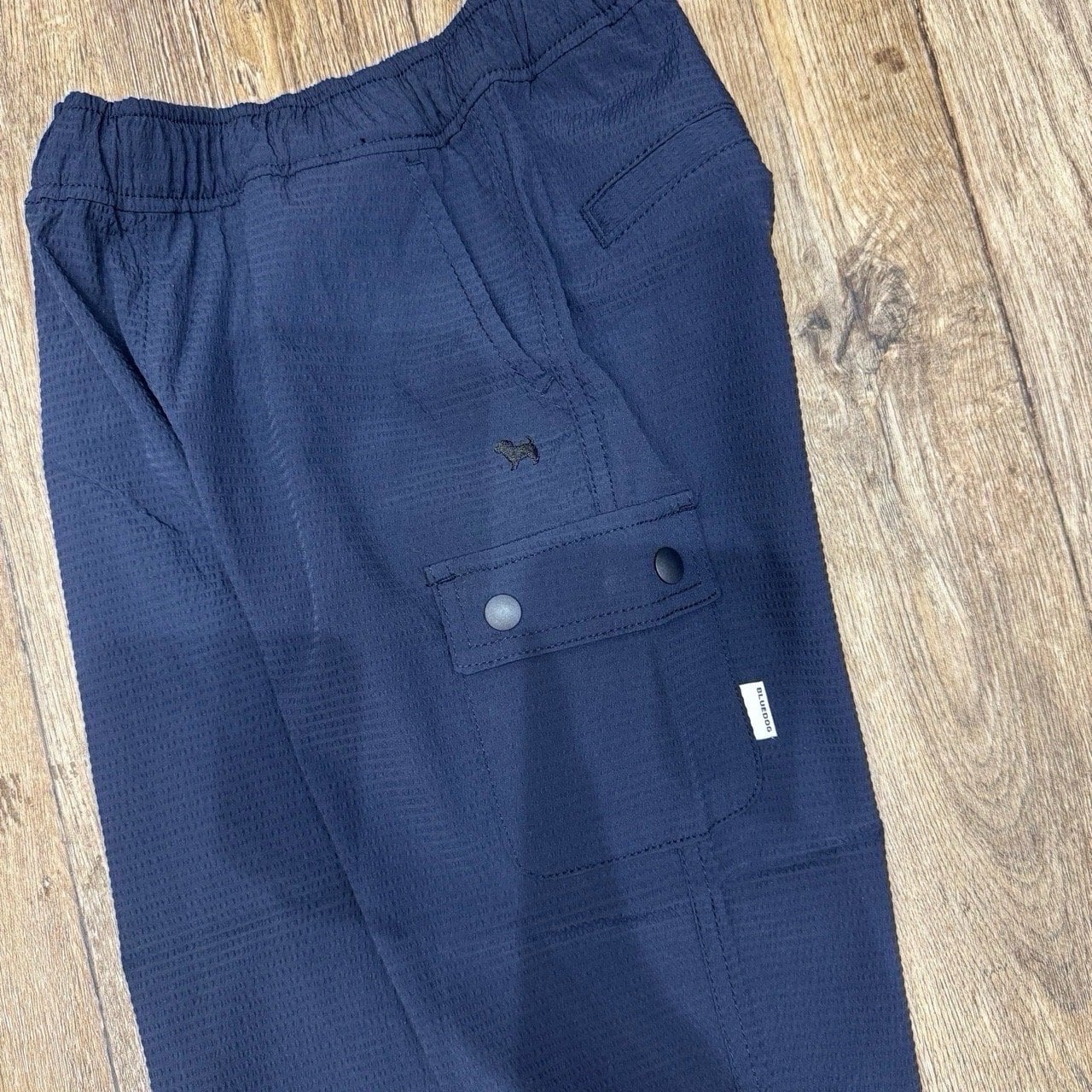 Quần baggy vải xốp BD xuất Hàn màu navy cho bé size 100-155