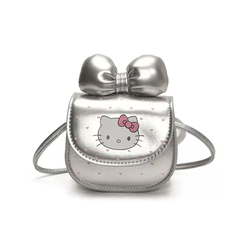 Túi đeo chéo Hello Kitty chấm bi nhiều màu cho bé