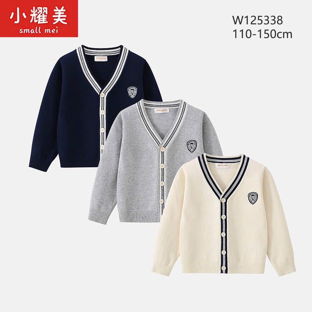 25338 - Cardigan len nhiều màu cho bé trai size 110-150