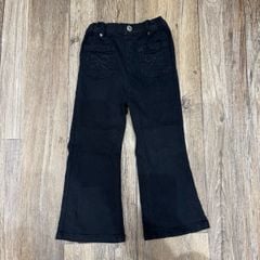 Quần kaki nỉ BD Baby ống loe màu đen cho bé size 100-120