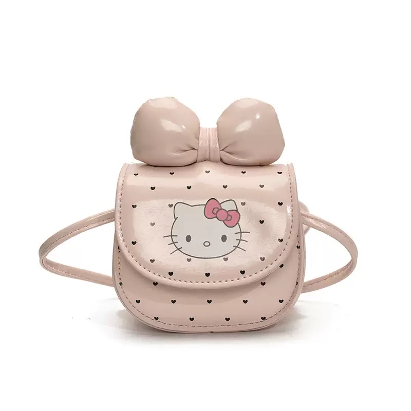 Túi đeo chéo Hello Kitty chấm bi nhiều màu cho bé