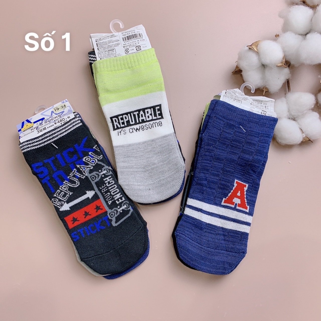 Set 3 đôi tất xuất nhật BTBG nhiều màu