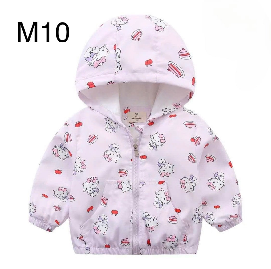 2024 - Áo gió lót cotton Ravedye Bear nhiều hình Bé Gái size 100 - 140