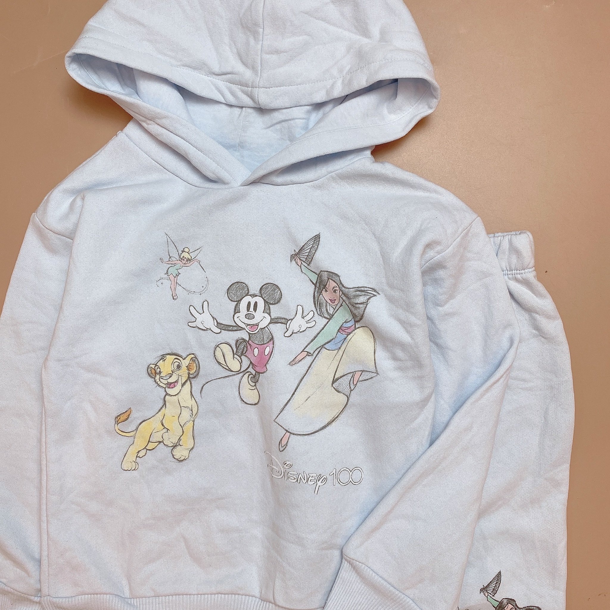 Bộ nỉ bông Disney màu xanh nhạt mickey va những người bạn size 5 - 16y