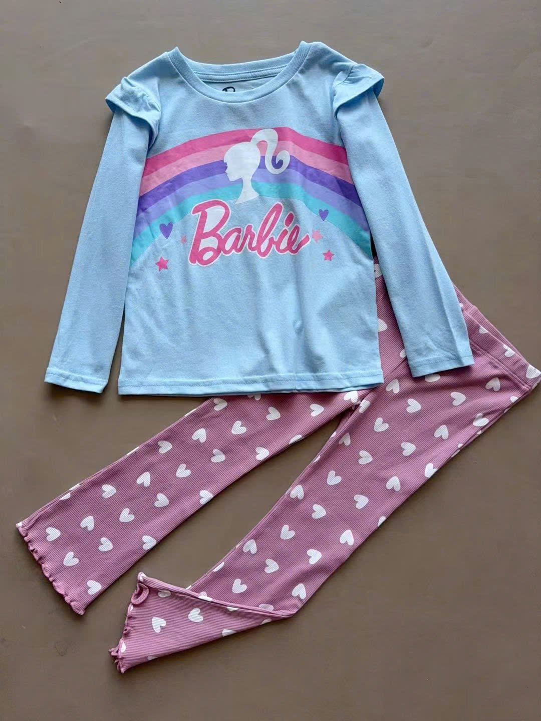 BBG30 - Bộ cotton Disney Minnie Barbie nhiều màu cho bé gái size 2-7y