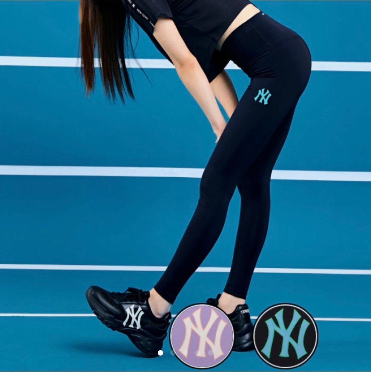 Quần legging MLB cho Mẹ 2 màu đen / tím