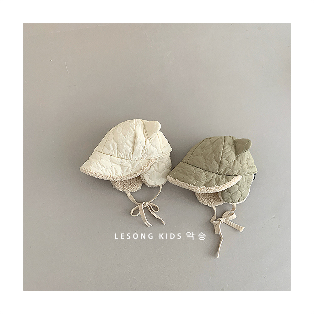 Mũ phao chần bông lót nỉ có che tai nhiều màu cho bé size 1-3y