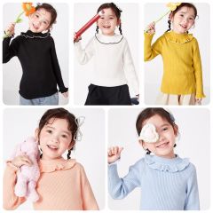 Áo len cổ bèo - tay bèo Balabala trơn nhiều màu size 90 - 130