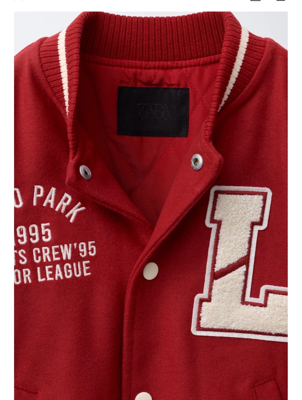 AK02 - Áo khoác bomber màu đỏ chữ L bé trai size 1-6y