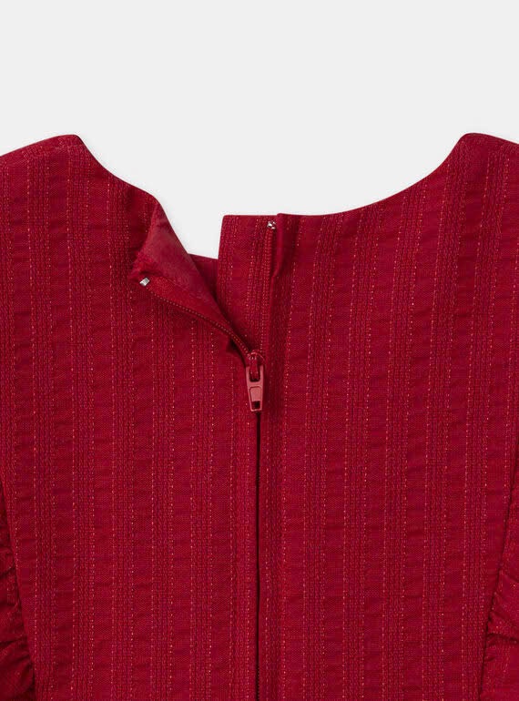 Váy Sergent Major màu đỏ cổ thêu hoa size 3 - 11y