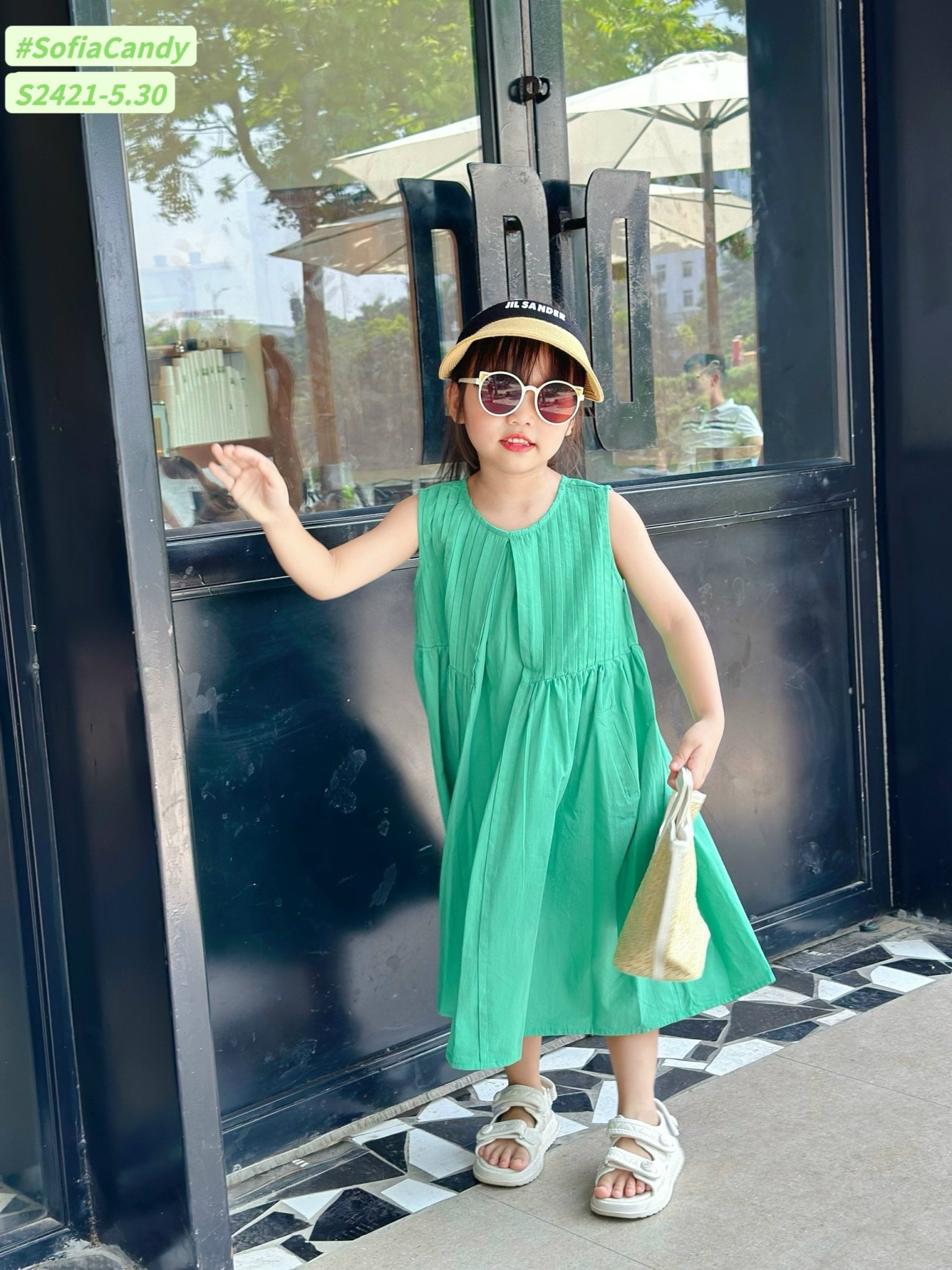 Váy Sofia Candy sát nách hở lưng nhiều màu BG size 1-10y