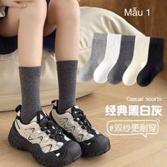 Set 5 tất cao cổ Minliu trơn màu cho bé size 1 - 12y ( Không có chống trượt )