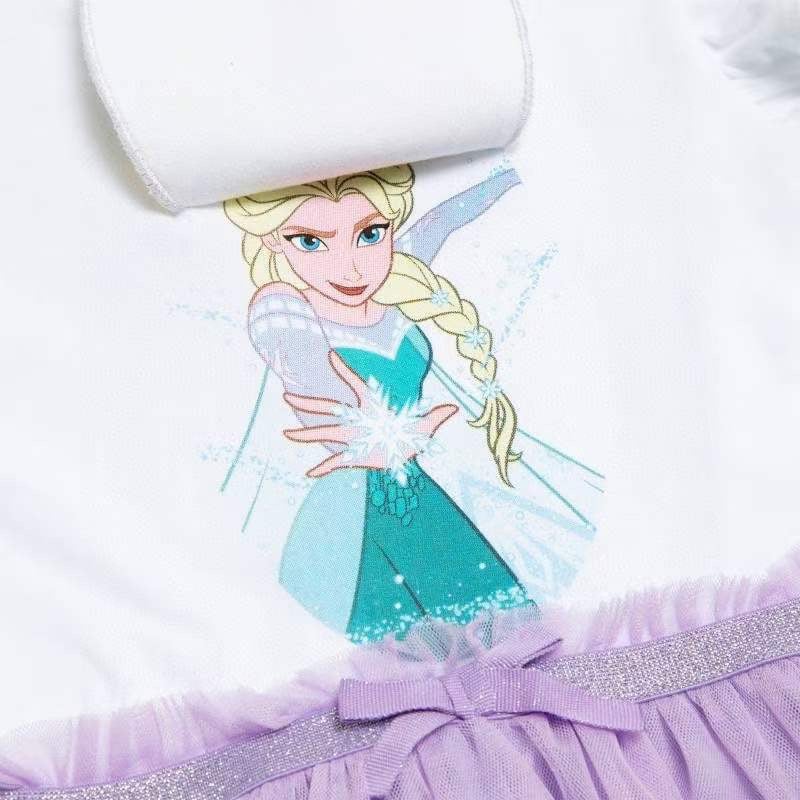 Váy Disney cotton lật hình phối chân voan nhiều màu size 2 - 8y