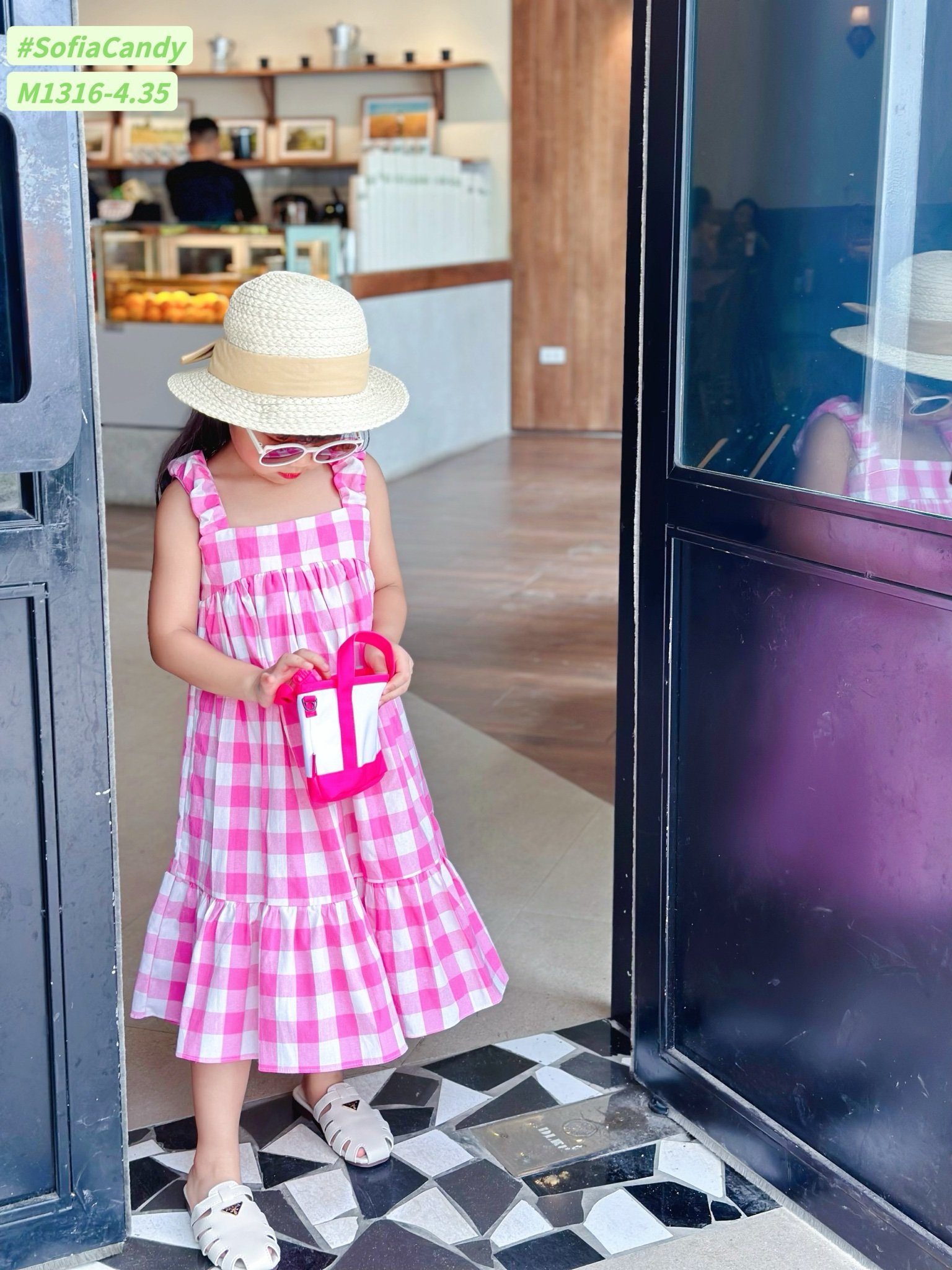 V00047 - Váy Mia Kids thô kẻ caro nhiều màu BG size 1-10y