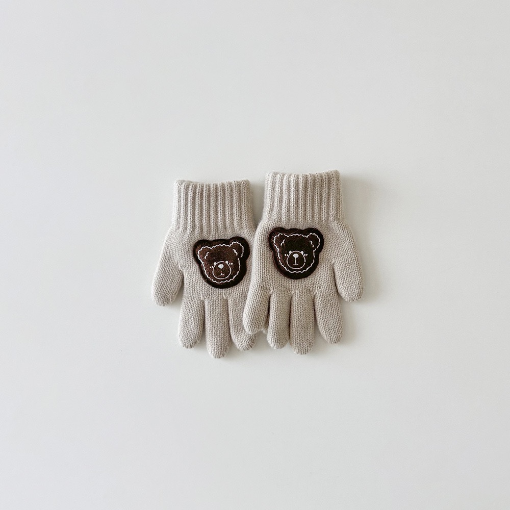 Găng tay hình gấu nhiều màu cho bé size 3-6y