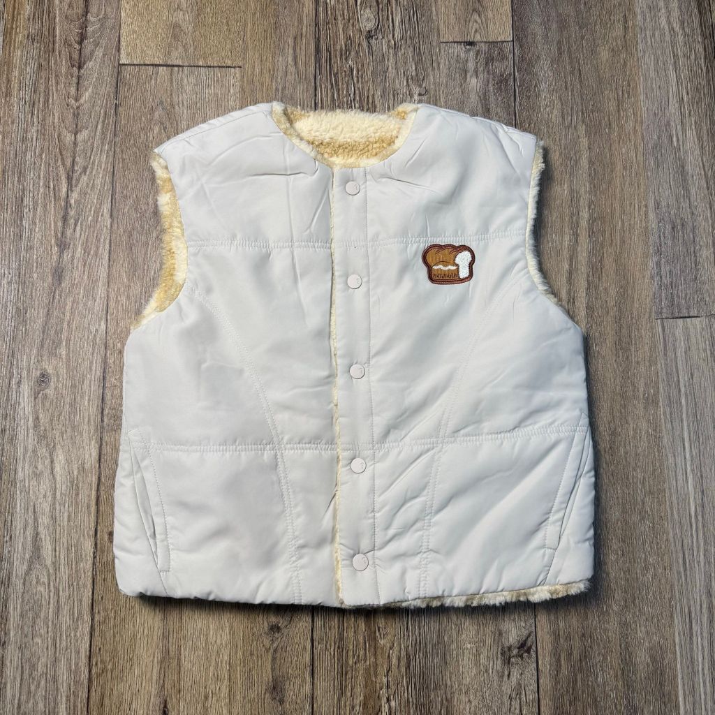 Áo khoác gile 2 mặt nỉ / phao Moimoln xuất Hàn cho bé size 90-120
