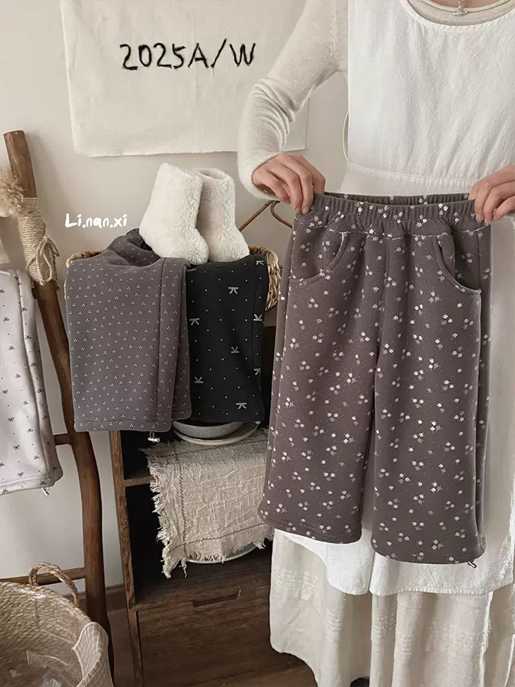 88351 - Quần nỉ lót nỉ đại hàn Linanxi nhiều màu cho bé size 90-140