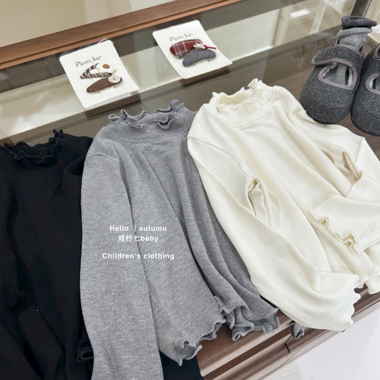 Áo thun giữ nhiệt cổ bèo nhiều màu cho bé size 80-170