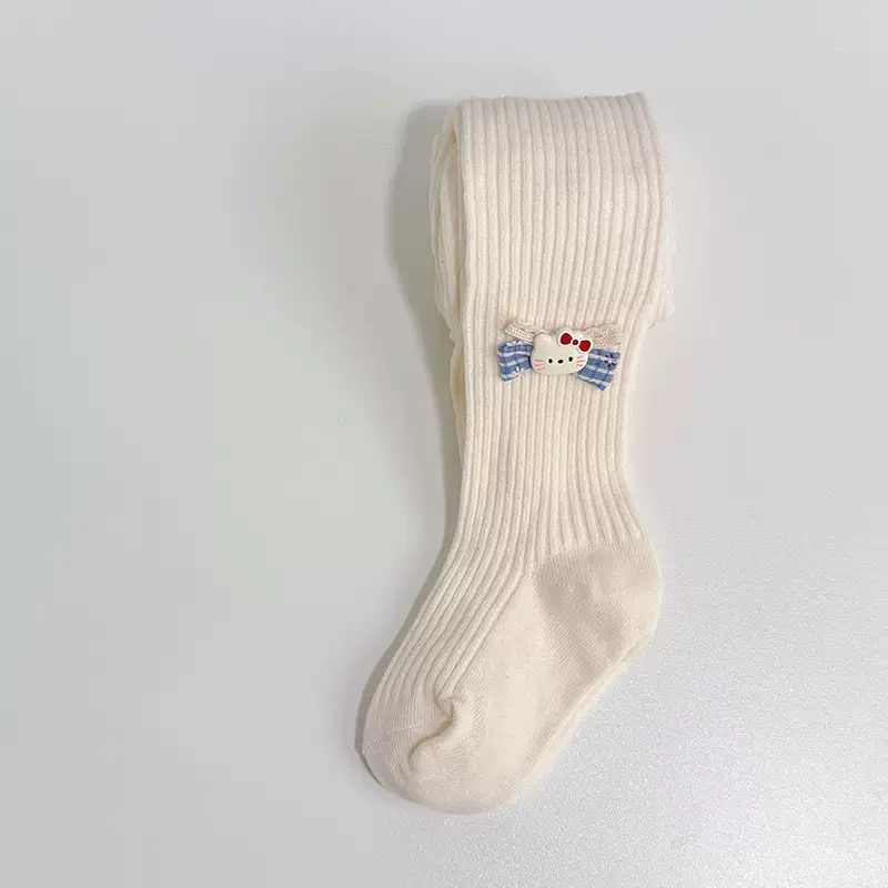 Quần tất len đính họa tiết nơ, kitty nhiều màu cho bé gái size 90-140cm