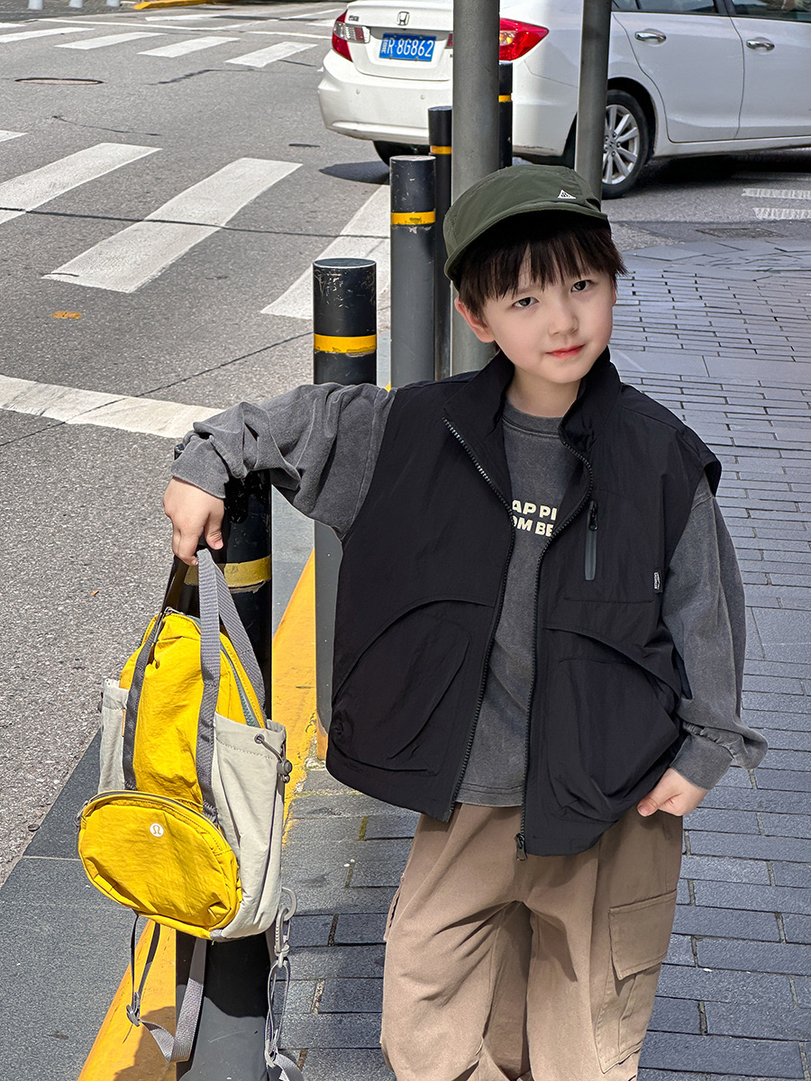 24X114 - Áo gile gió 2 lớp AMBB outdoor cho bé trai size 110-170