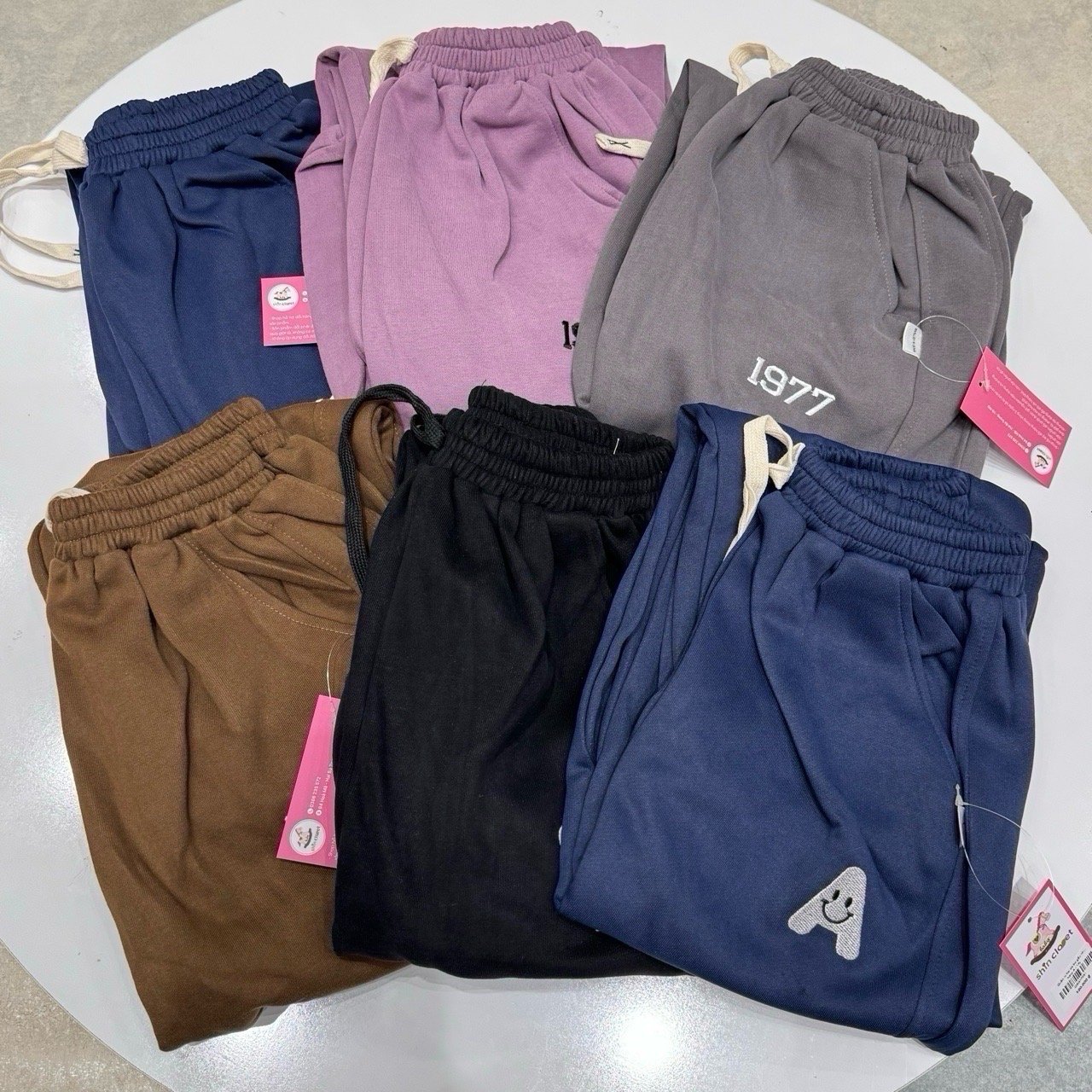 Quần nỉ hai da bo gấu nhiều màu dòng Đại cho bé size 13 - 17y