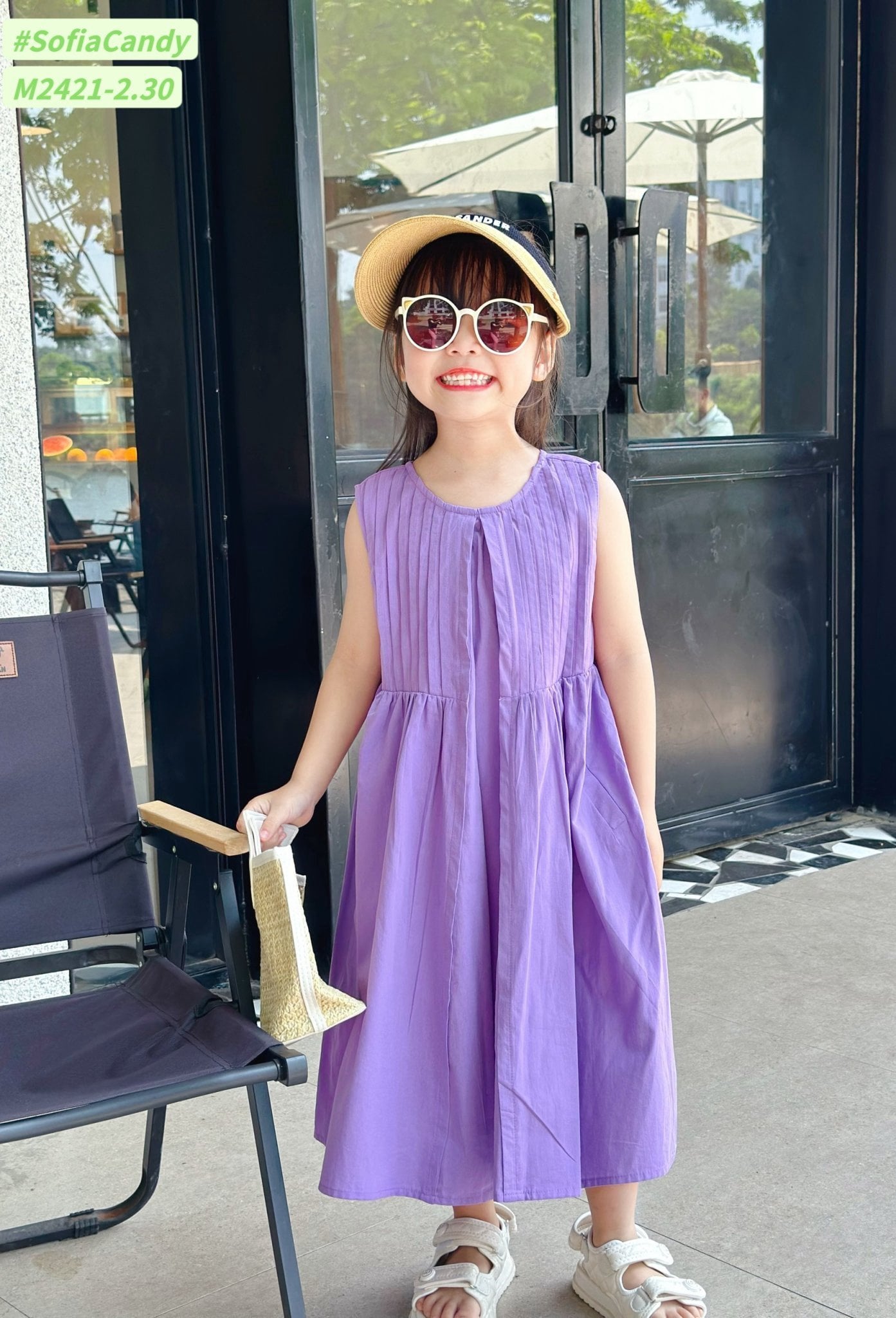 Váy Sofia Candy sát nách hở lưng nhiều màu BG size 1-10y