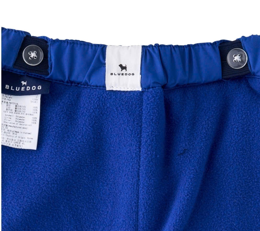 QBT01 - Quần phao lót nỉ đi tuyết BD 2 màu xanh/hồng cho bé size 100-165