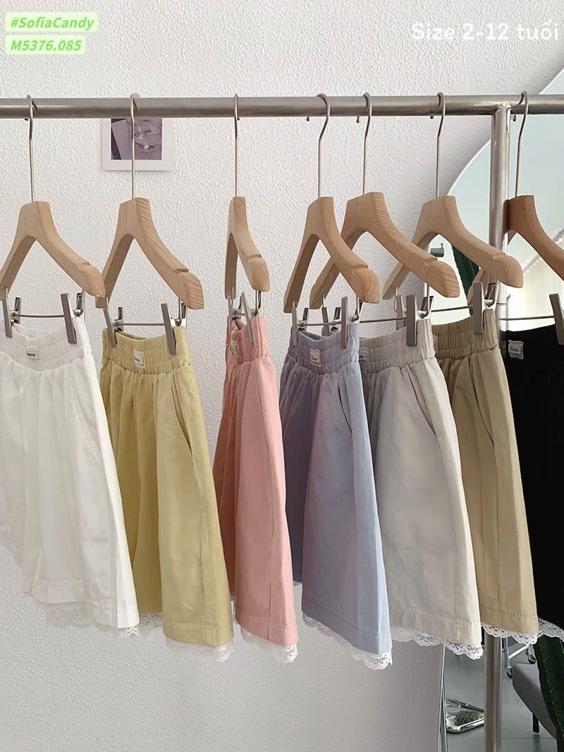 M5376 - Quần short kaki Mia Kids nhiều màu cho bé size 2-12y
