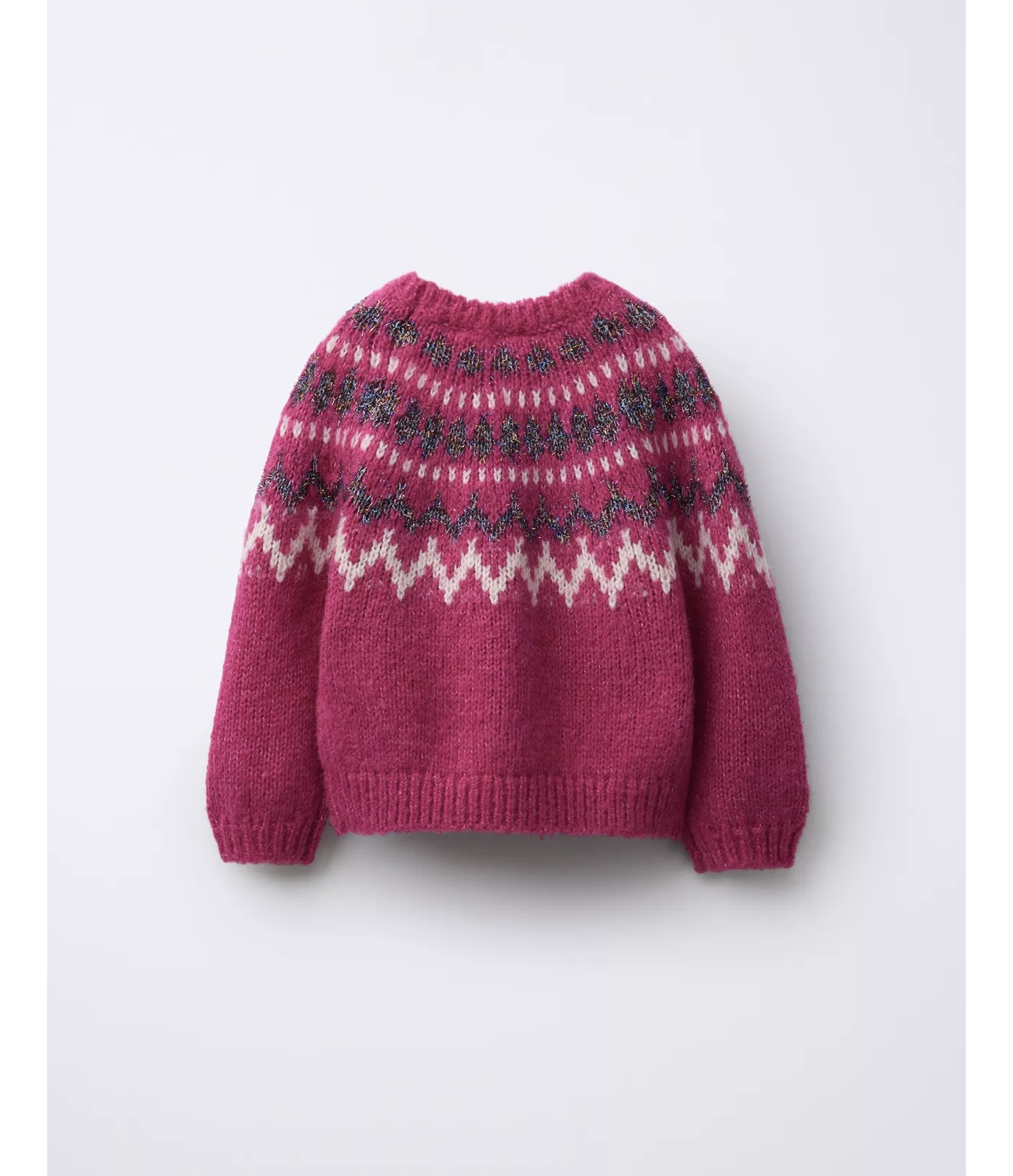 Áo len ZR họa tiết 2 màu hồng/xanh cho bé size 1-6y