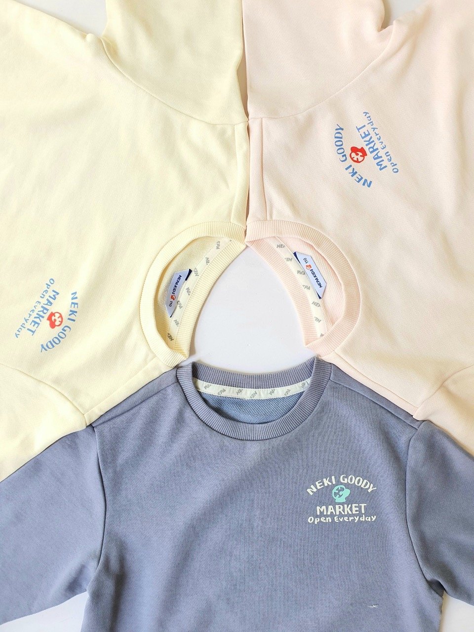 Áo nỉ da cá Nepa xuất Hàn NEKI GOODY MARKET 3 màu size 110-165