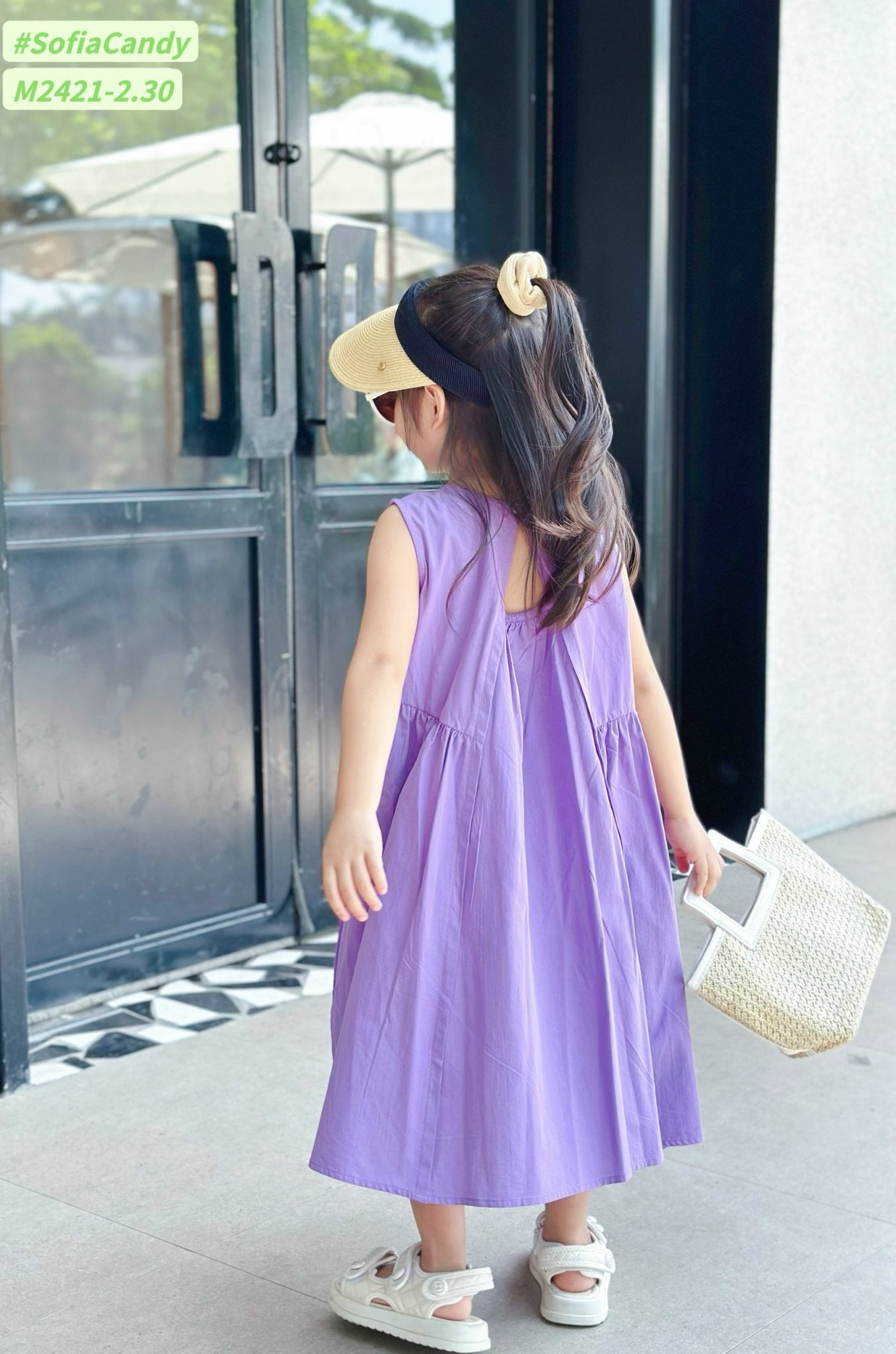 Váy Sofia Candy sát nách hở lưng nhiều màu BG size 1-10y