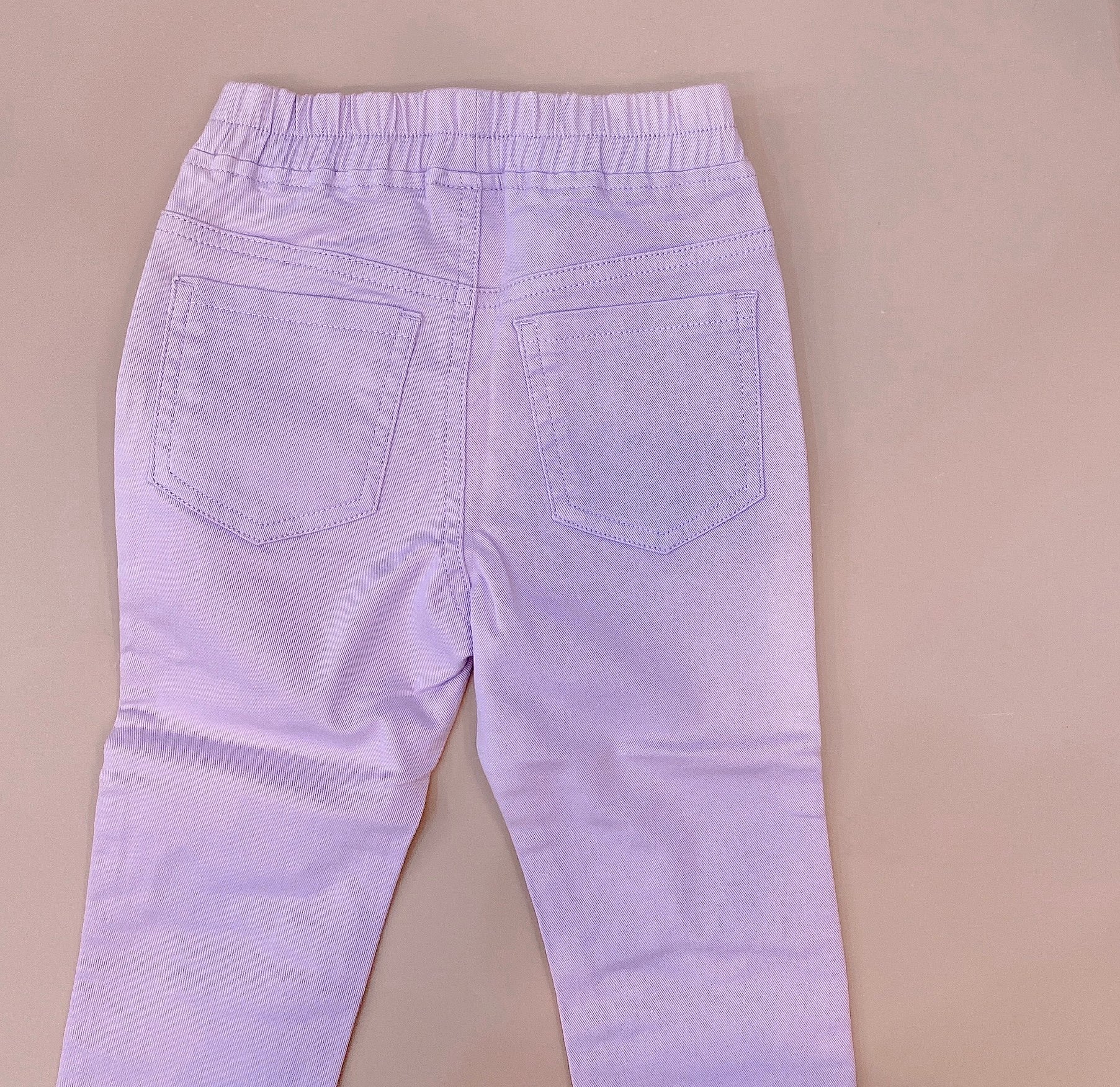 Quần kaki chun Bobdog màu tím gối thêu mèo size 100 - 130