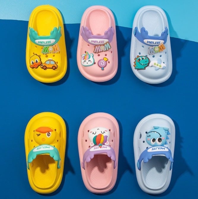 Sục nhựa viền sắc màu đính Jibit chữ Wow 3 màu BTBG