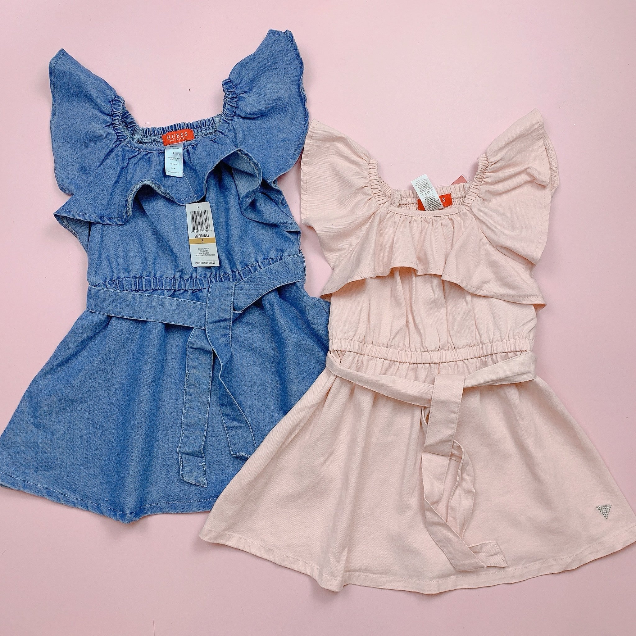 V00054 - Váy jean 2 màu xanh, hồng BG size