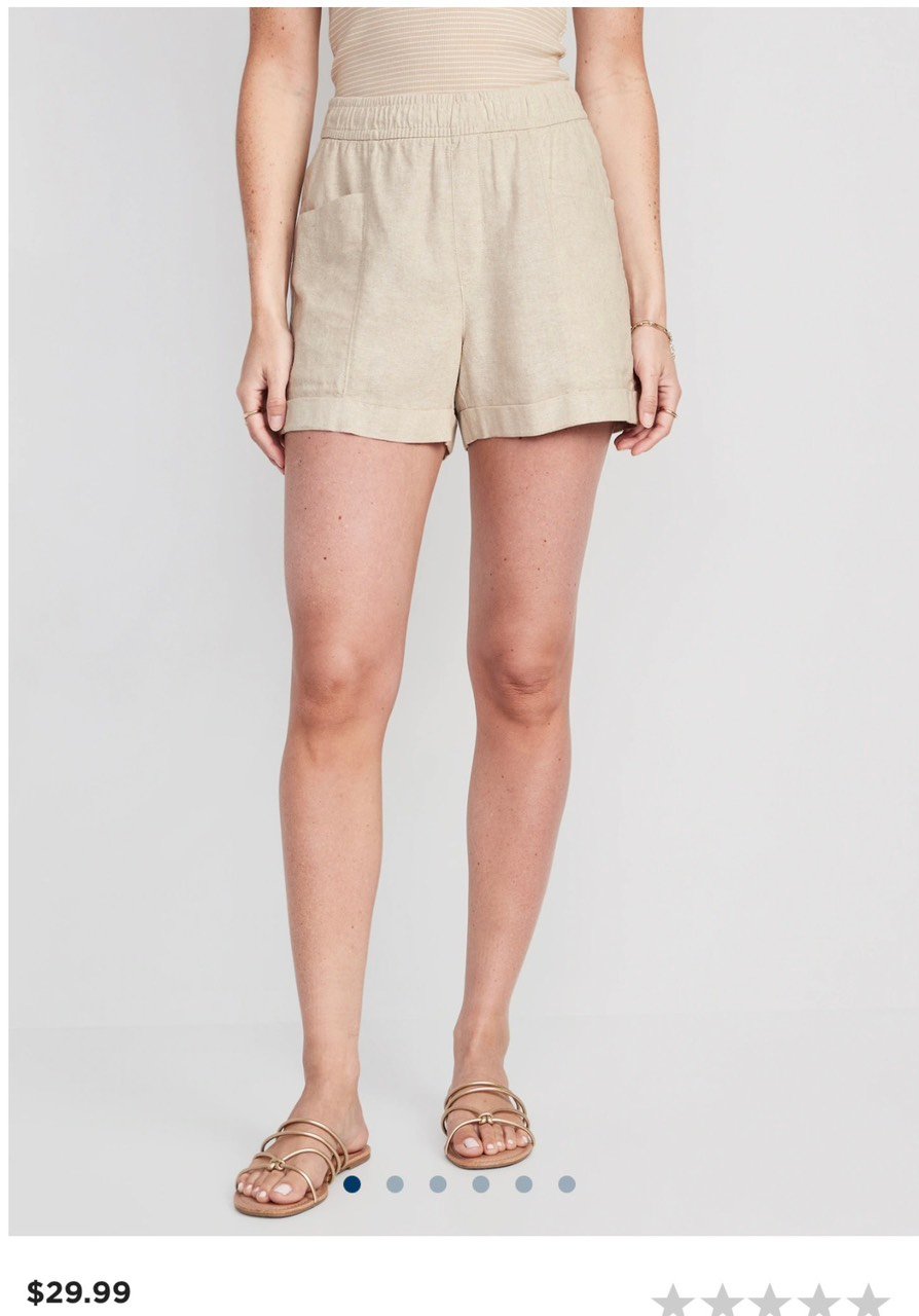 Quần short linen Oldnavy nhiều màu cho mẹ size XS / S / M