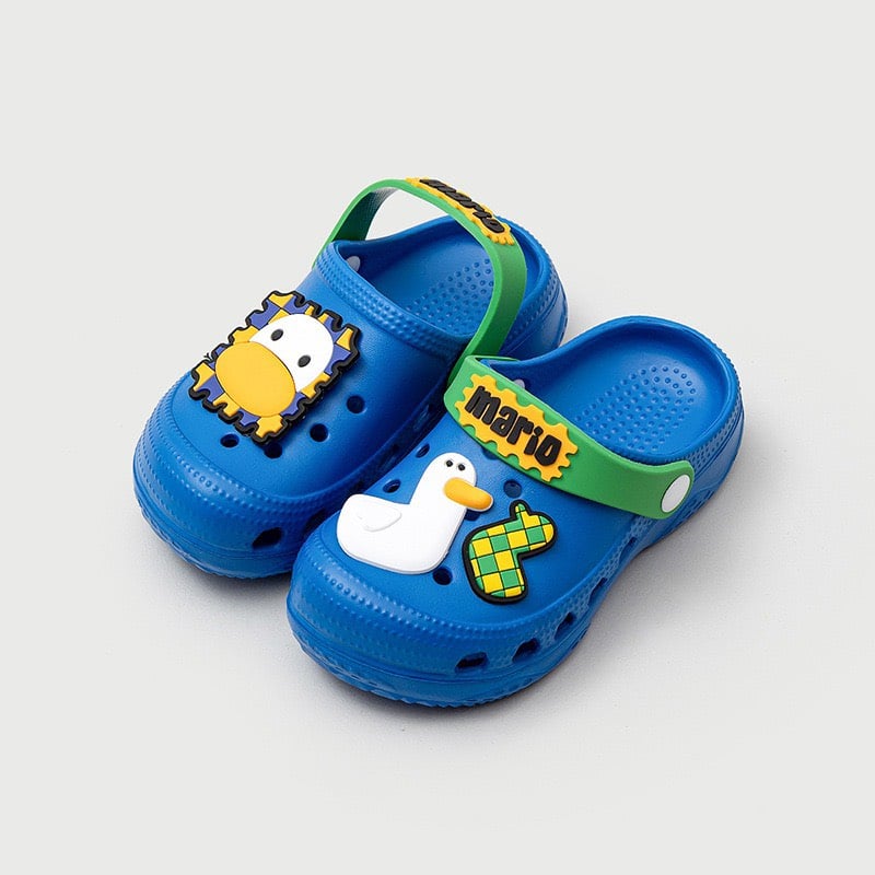 Sục nhựa quai chữ Mario đính jibit nhiều màu