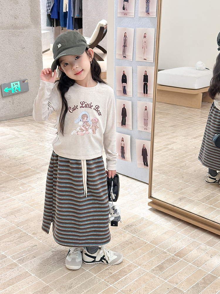 25G052 - Áo thun tăm AMBB họa tiết nhiều màu cho bé gái size 90-170