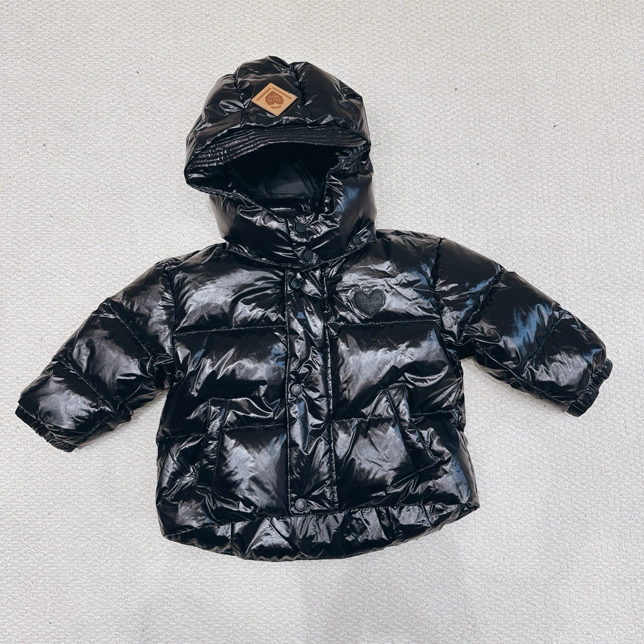 Áo khoác phao lông vũ B&B xuất Hàn 2 màu trắng/đen cho bé size 90-130