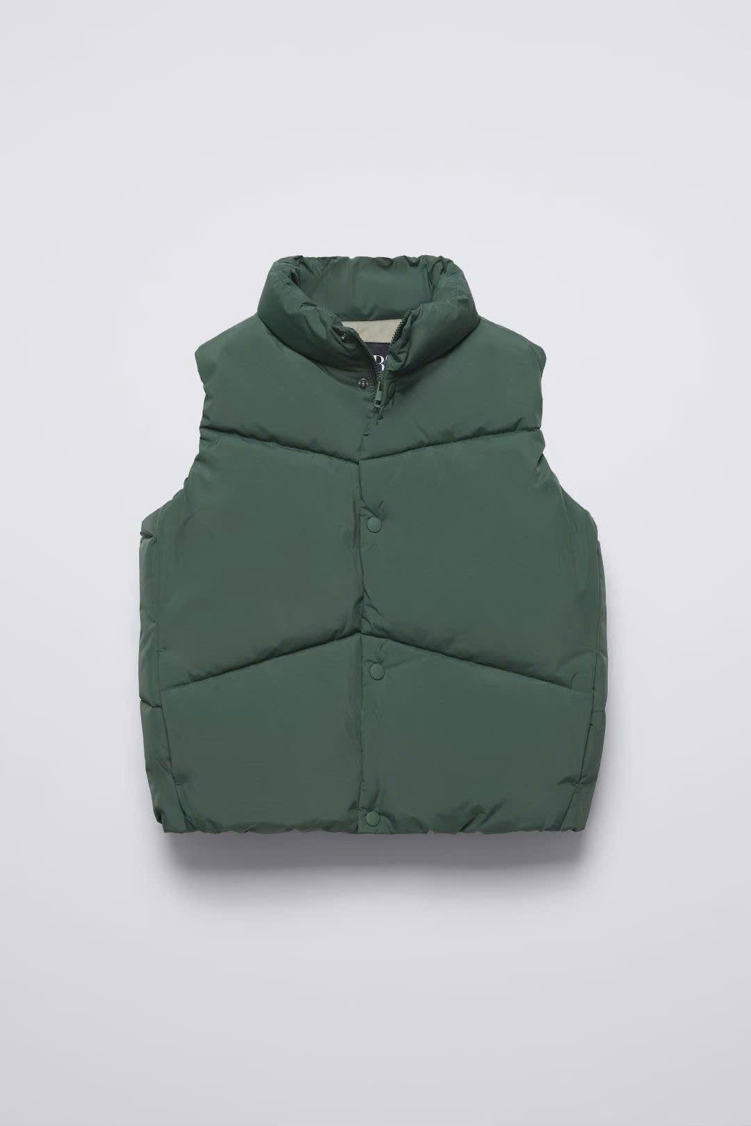 Áo khoác gile phao ZR dư xịn 2 màu xanh/đen cho bé size 6-14y