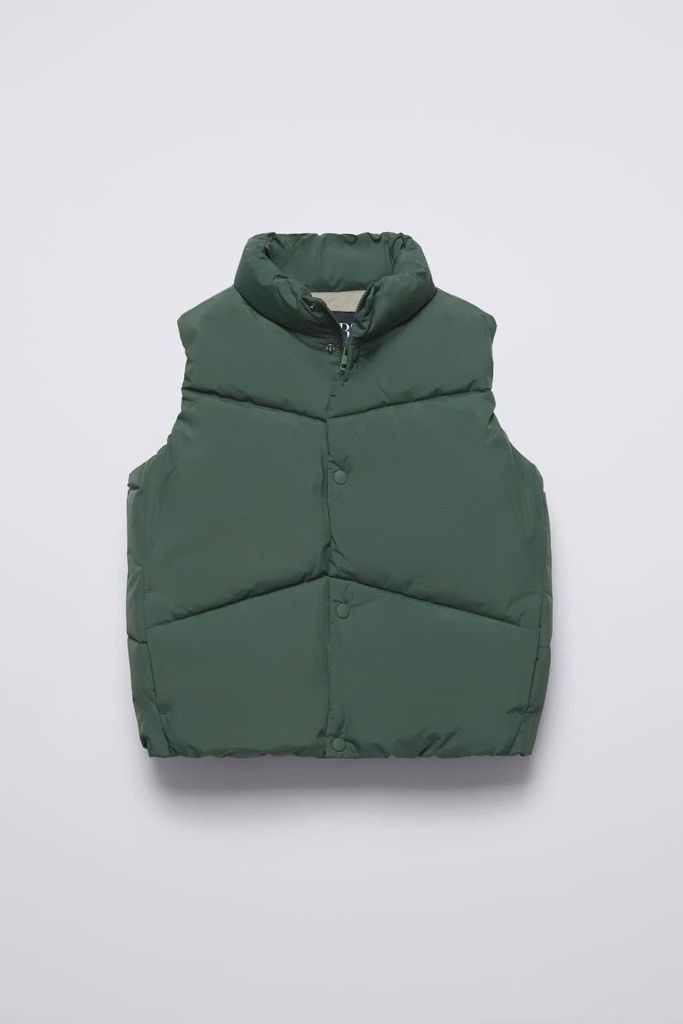 Áo khoác gile phao ZR dư xịn 2 màu xanh/đen cho bé size 6-14y