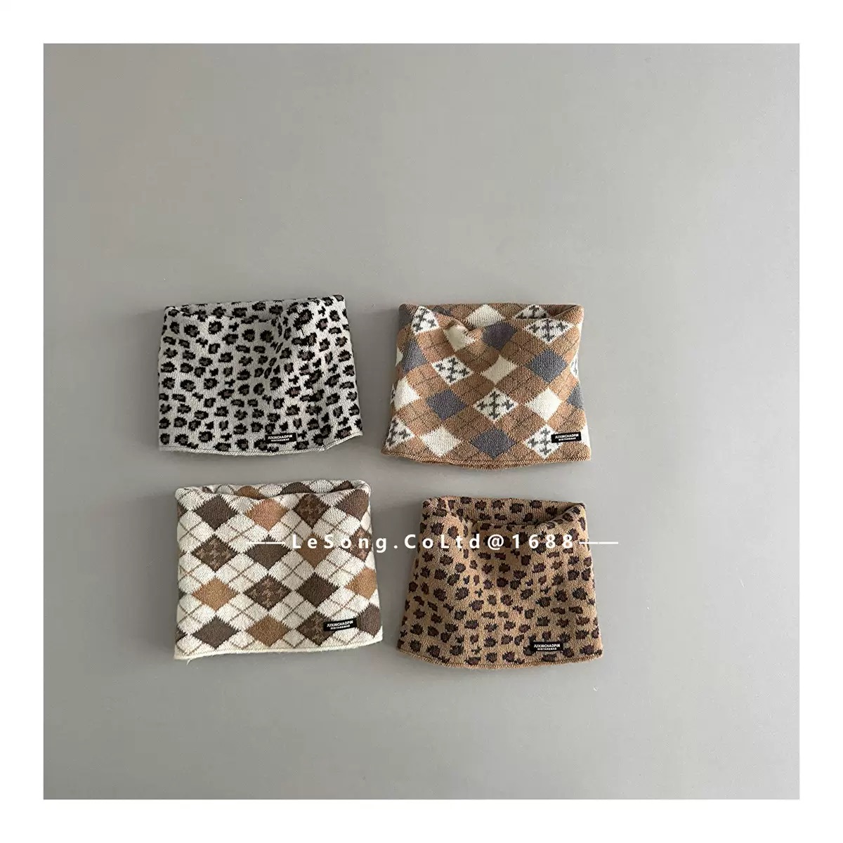 Khăn len quàng cổ cho trẻ em vải cotton kích thước 60-80cm/80-100cm Yiwu Lesong