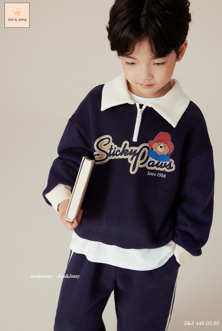 Bộ nỉ Jam&Jenny cổ đức Sticky Paus 3 màu size 2 - 12y