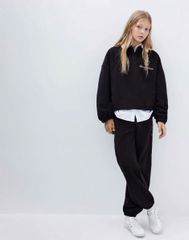 Quần nỉ bệt GGJJ màu đen LOVE & DREAM size 6 - 14y