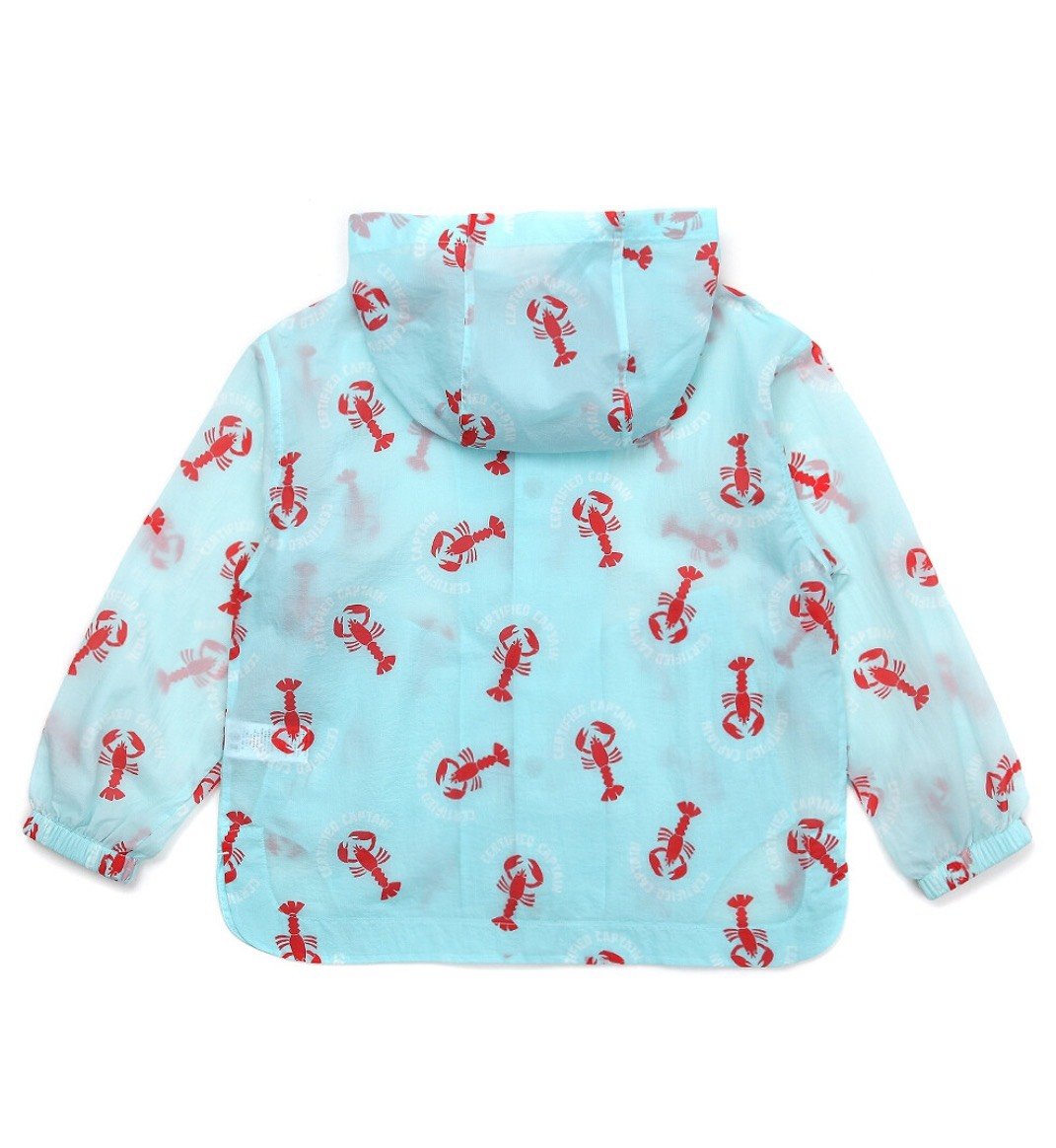 Áo gió 1 lớp Blue Dog màu trắng hoa hồng / xanh tôm đỏ size 100 - 145