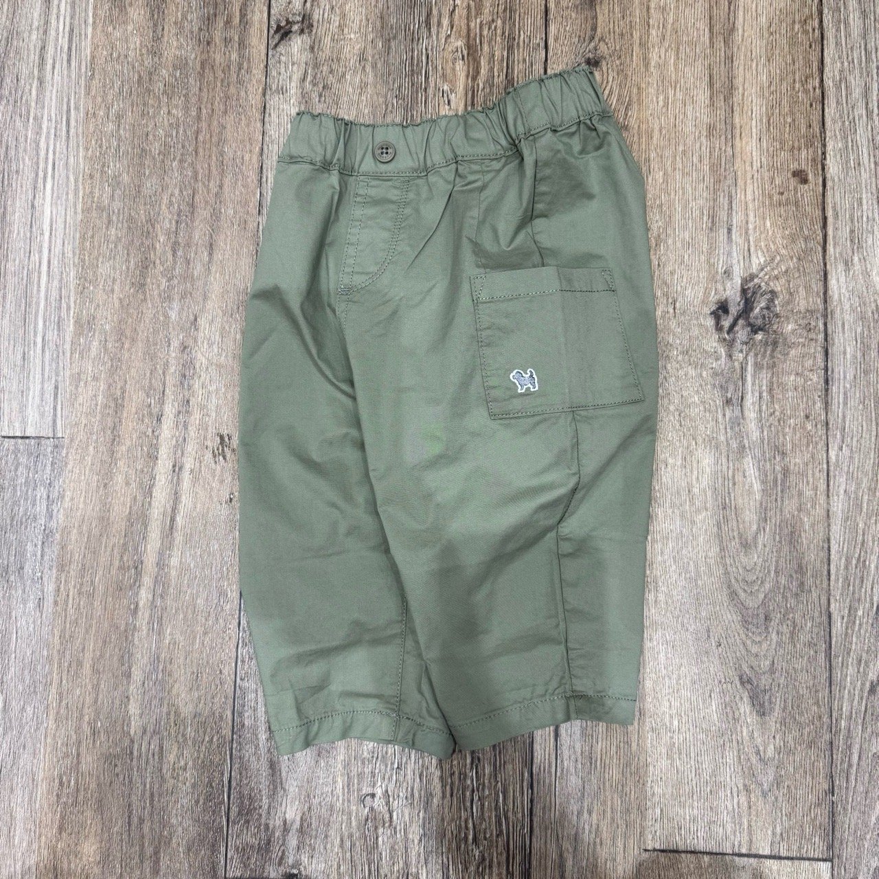 Quần ngố baggy kaki BD màu rêu cho bé size 90-120