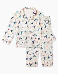 Bộ pyjama Chummy xuất Hàn nỉ bệt màu kem HT Noel dòng Đại size 80 - 115 (XS - XL)
