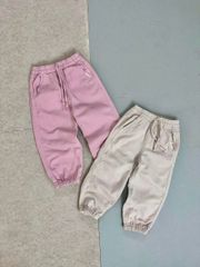Quần jogger kaki GGJJ 2 màu be play / hồng enjoy size 2 - 8y