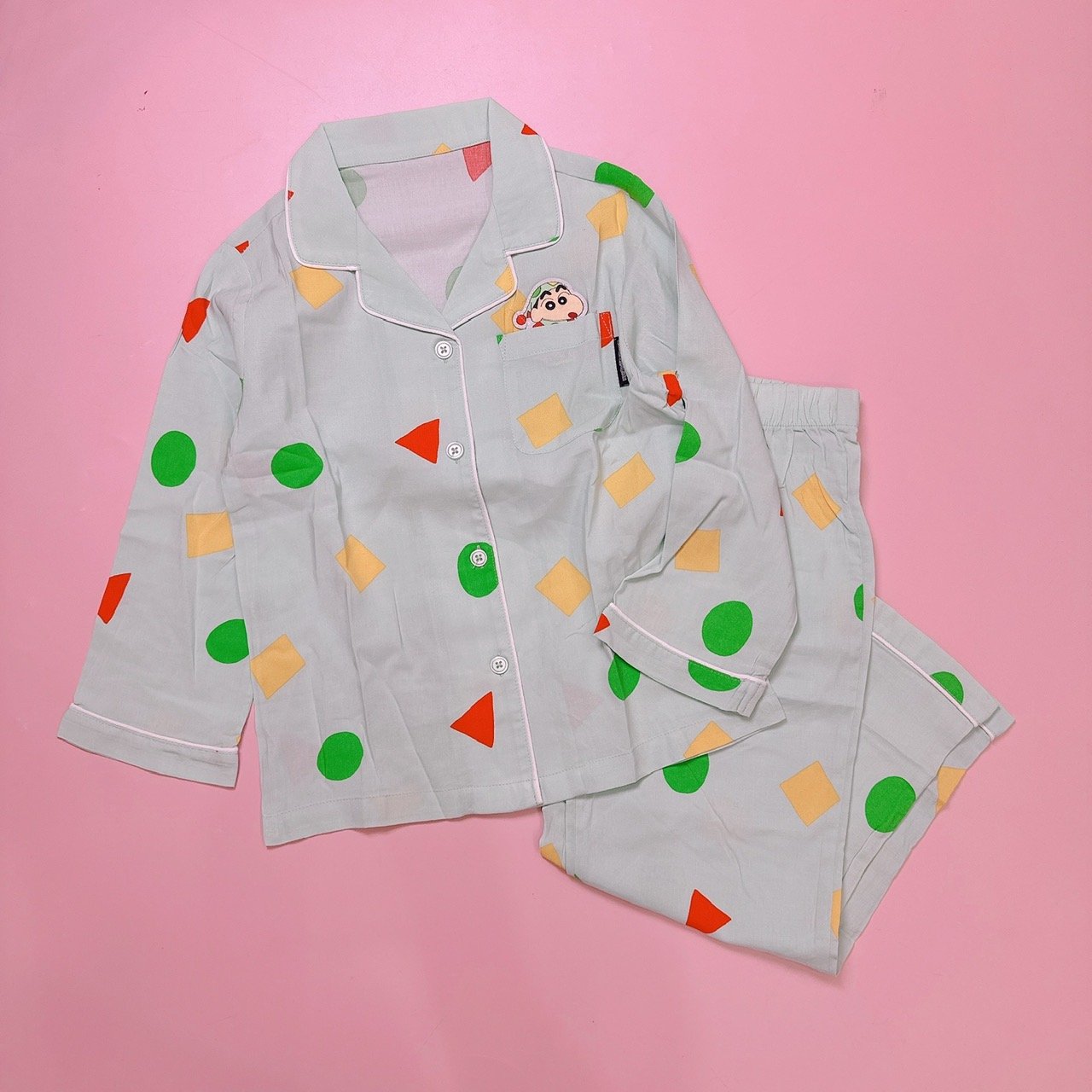 Pyjama thô dài tay vải Hàn nhiều mẫu cho bé size 110 - 160